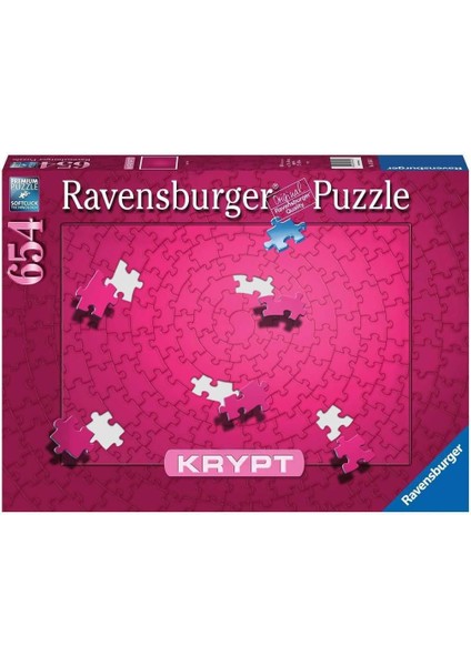 Puzzle 16564 - Kript Puzzle Pembe - 14 Yaş Yetişkinler ve Çocuklar Için Ağır Bulmaca, 654 Parça