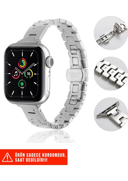 Apple Watch 4/5/6/7/8/9/10/se/ultra/ultra2/ultra3 44MM/45MM/49MM ve Seri 10/11 46MM Uyumlu Metal Kordon fırsatları