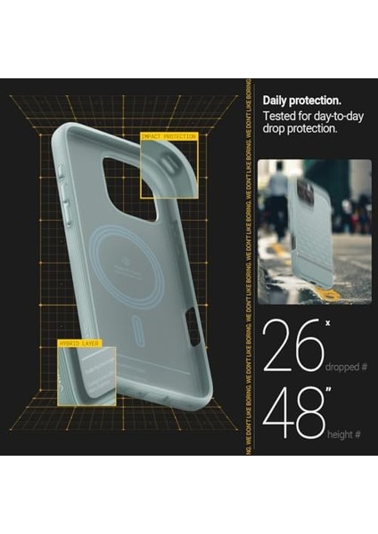 16 Pro Max ile Uyumlu Magsafe Kılıf Parallax Mag Hava Kanalı Teknolojisi Askeri Sınıf Koruma Green 3 Boyutlu Tasarım Kapak - ACS08040 modelleri