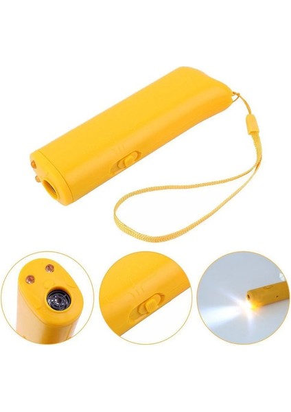 Ultrasonik Köpeksavar Cihaz – 150 Desibel, Ses Dalgasıyla Zararsız Koruma, LED Işıklı, Etkili ( Lisinya )