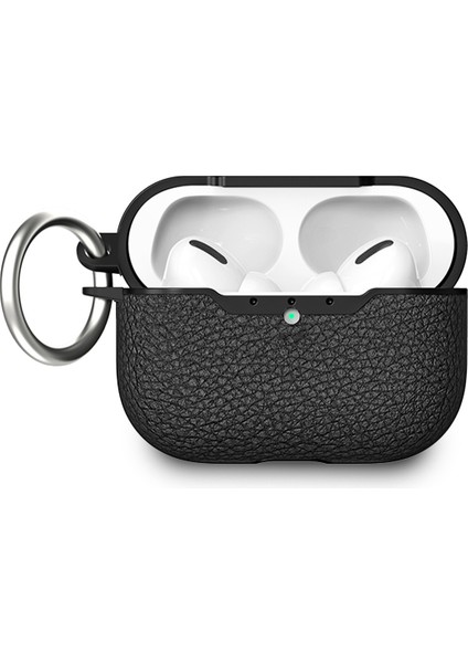 Apple Airpods Pro 3 Uyumlu Darbelere Dayanıklı Deri Görünümlü Askı Aparatlı Silikon Kılıf modelleri