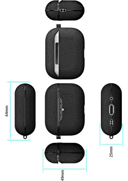 Apple Airpods Pro 3 Uyumlu Darbelere Dayanıklı Deri Görünümlü Askı Aparatlı Silikon Kılıf fırsatları