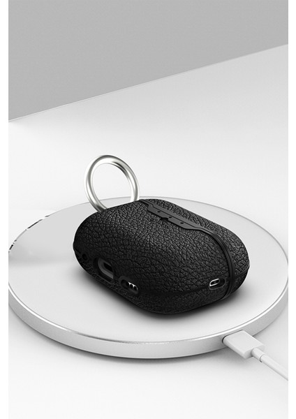 Apple Airpods Pro 3 Uyumlu Darbelere Dayanıklı Deri Görünümlü Askı Aparatlı Silikon Kılıf indirimleri