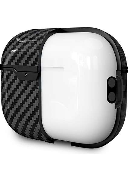 Apple Airpods Pro 3 Uyumlu Karbonfiber Dokulu Darbelere Karşı Korumalı Askı Aparatlı Silikon Kılıf fiyatları