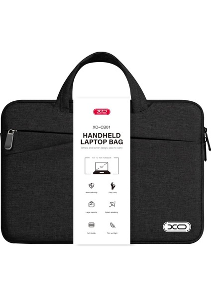 14INÇ Laptop Çantası, Suya Dayanıklı, Ultra Hafif, 5 Bölmeli Geniş Kapasiteli, Özel Yumuşak Iç Doku, Şıf ve Modern Tasarım, 38X28X2 Ölçülerinde, CB01