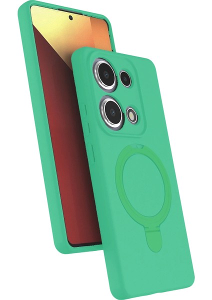 Yzlal Newface Xiaomi Redmi Note 13 Pro 4g Regal Magsafe Standlı Kapak - Yeşil
