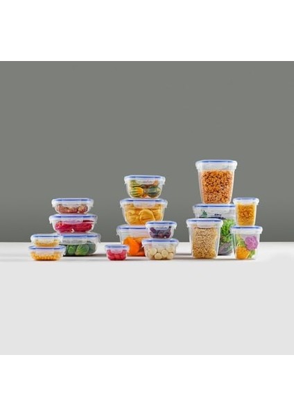 3 Parça Kare Saklama Kabı Seti - Silikon Contalı, Hava Geçirmez, 500 Ml, 900 Ml, 1500 Ml, Modüler ve Istiflenebilir Tasarım, Gıdalar Için Uzun Süre Tazelik fiyatları