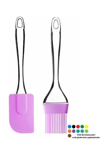 Silikon Spatula Seti 2in1 // Dayanıklı & Bpa Içermez // 2 Parça Yapışmaz, Pişirme, Karıştırma, Yağlama ve Sonrası - Bulaşık Makinesinde Yıkanabilir Mutfak Gereçleri Çok Renkli Günlük Kullanım fiyatları