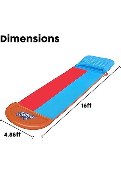 H2OGO! Tsunami Splash Ramp Çift Kaydırak 488 cm modelleri