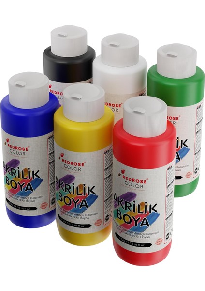 Rose Ana Renkler Akrilik 6&apos;lı Set 6X120 ml