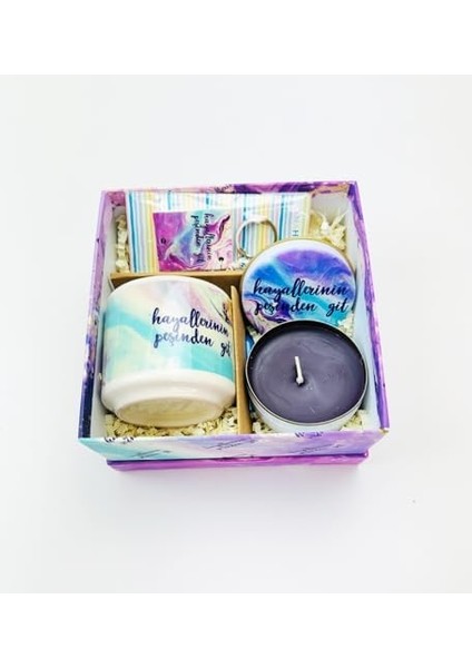Hayallerinin Peşinden Git Tasarımlı Kutulu Hediye Seti fiyatları