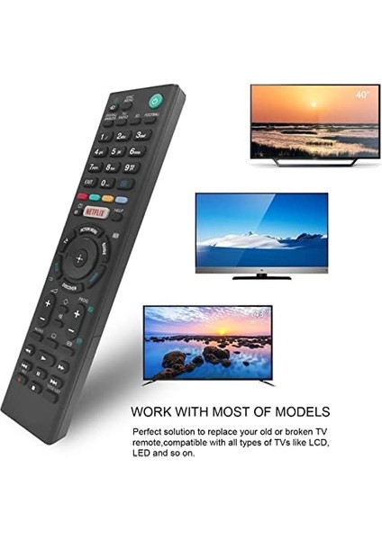 Sony Bravia Smart Tv Için Uygun Netflix Düğmeli Yeni Uzaktan Kumanda - Kurulum Gerektirmez RMT-TX100D RMT-TX200E RMT-TX101J RMT-TX102U RMT-TX102D fiyatları