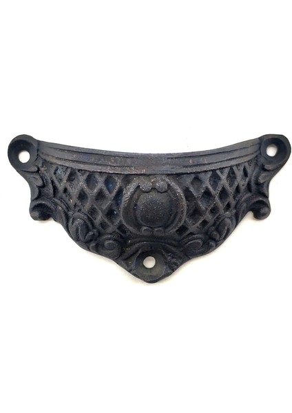 Antika Tarz Dekoratif Pirinç Anıt Tas Mobilya, Çekmece Kulbu - 48X90 Mm, Oksit ( Lisinya )