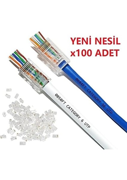 Plus PX-560C6 Rj-45 Cat6 100 Lü Paket Yeni Nesil Utp fiyatları