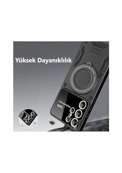 Galaxy S22 Için ile Uyumlu Kılıf Kamera Korumalı Açılıp Kapanabilen Dikey ve Yatay Standlı 360 Derece Dönebilen Stand Darbelere Dayanıklı Koruyucu Renkli Tank Kapak fiyatları