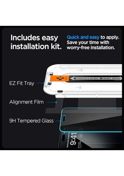15 Pro Max ile Uyumlu Hayalet Cam Ekran Koruyucu Kolay Kurulum Glas.tr Ez Fit Privacy Hd (2 Adet) - AGL06874 fiyatları