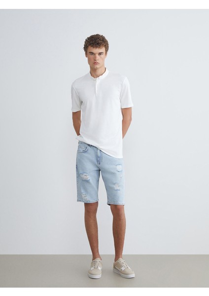 Yeni Sezon Standart Kalıp Erkek Jean Şort fiyatları