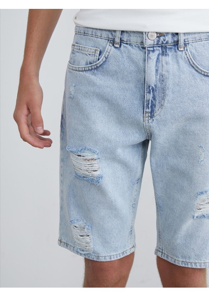 Yeni Sezon Standart Kalıp Erkek Jean Şort indirimleri