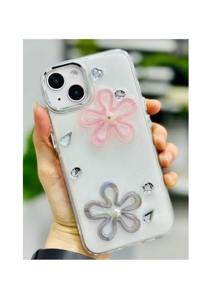 Go Aksesuar 13-14 ve 15 ile Uyumlu Epoksi 2 Çiçek Oyuncak Tasarımlı Esnek Silikon Kılıfı fiyatları