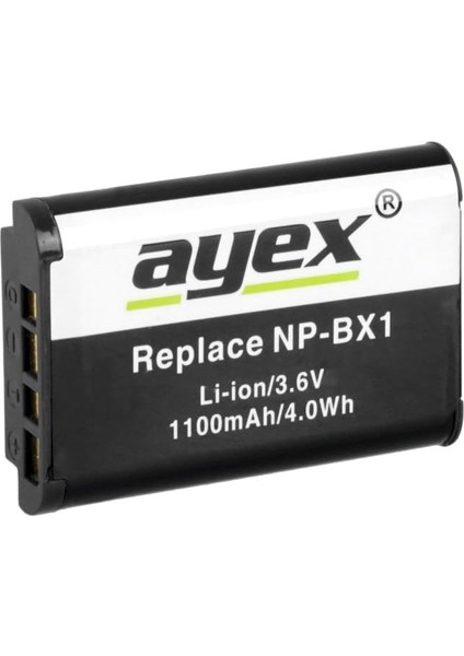 Np-Bx1 Batarya, RX100, Rx1, HX300, WX300, HDR-AS15, Vb. Ile Uyumlu