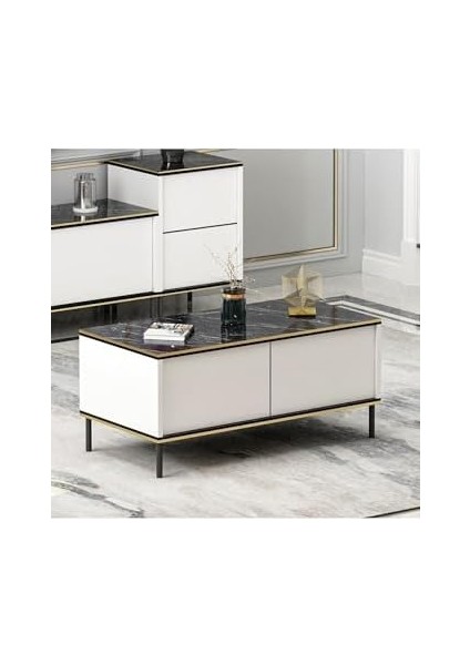 Dizayn Imaj Orta Sehpa Beyaz (Mermer Desen) modelleri