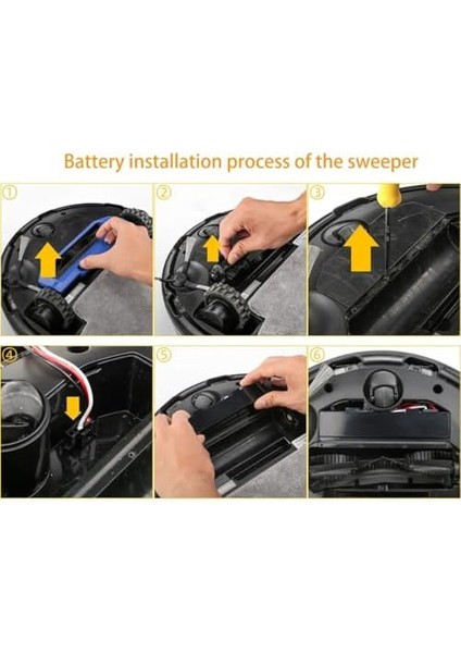 Mi Mop Pro STYTJ02YM / V2 Pro/ V3 Uyumlu 14.4V 3200 Mah Süpürge Pili Siyah Plastik Kutulu Pil Paketli modelleri