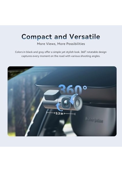 2k Cam, Qhd 1440P Araba Cam Ön, Otomobiller Için Kamera, 5g Wifi, Aı-Isp Gece Görüş, 360 ° Dönebilir, Akıllı App, Adas, Wdr, Aov 20 Gün Izleme, Destek 256GB Tf Kartları fiyatları