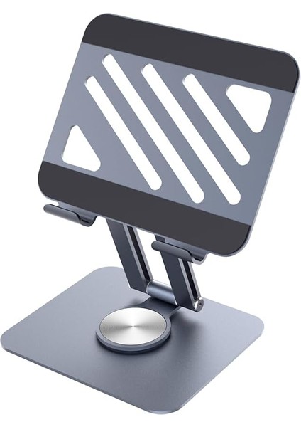 Tablet 360° Dönebilen Tablet Tutucu Katlanabilir Tablet ve Telefon - Gri