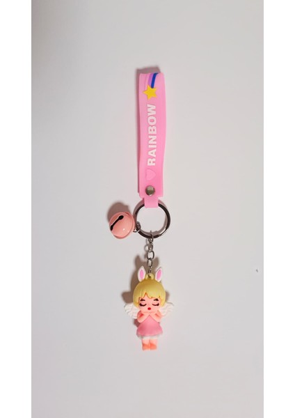 Anahtarlık Pembe Tavşan Kulaklı Melek