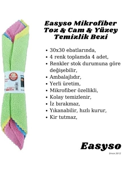 Temizlik Bezleri, Aşındırmaz, Yeniden Kullanılabilir ve Yıkanabilir - 4&apos;lü Paket 2137 modelleri