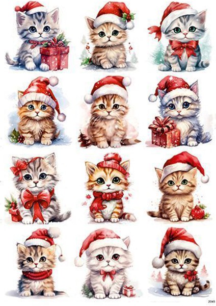 Noel Yeniyıl Yılbaşı Telefon Laptop Notebook Tablet Defter Matara Stiker Etiket ST2202