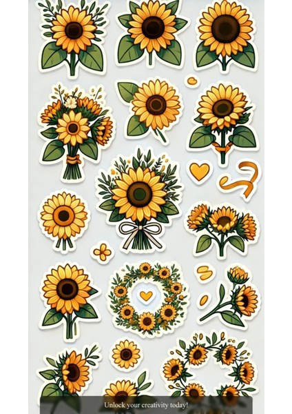 Bitki Çiçek Telefon Laptop Notebook Tablet Defter Matara Stiker Etiket ST2255