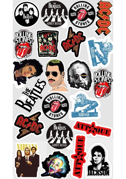 Rock Telefon Laptop Notebook Tablet Defter Matara Stiker Etiket ST2260