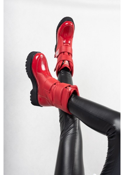 Miah Kırmızı Rugan Kar Bot - Lisinya modelleri