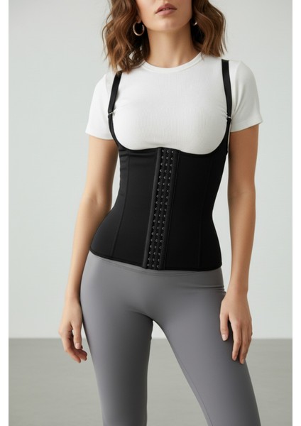 Kadın Lohusa Göbek Karın Toparlaryıcı Balenli Lateks Korse