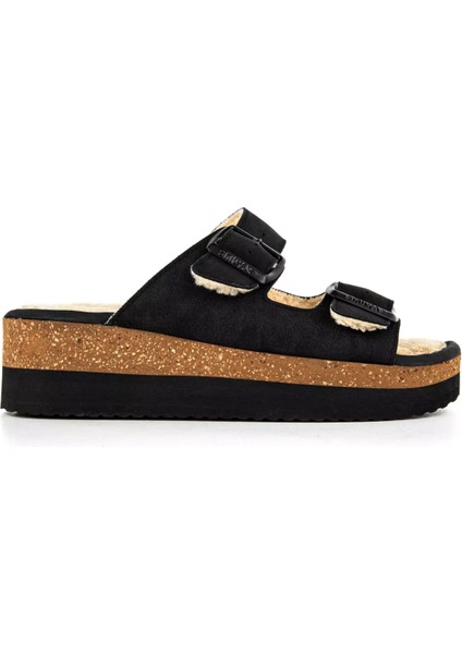 Bellatrix – Kışa Hazır Krem Tokalı Ortopedik Tüylü Terlik