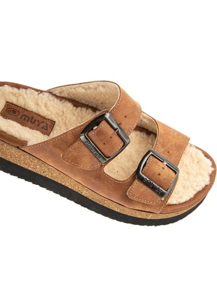 Bellatrix – Kışa Hazır Krem Tokalı Ortopedik Tüylü Terlik fiyatları