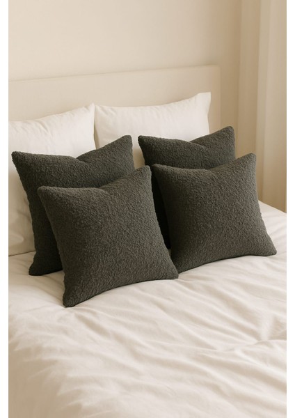 4'lü 45X45 Kuzu Peluş Çift Taraflı Dekoratif Modern Yıkanabilir Kırlent Kılıfı,yastık Kılıfı fiyatları