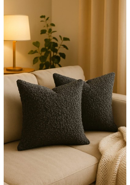 4'lü 45X45 Kuzu Peluş Çift Taraflı Dekoratif Modern Yıkanabilir Kırlent Kılıfı,yastık Kılıfı fırsatları