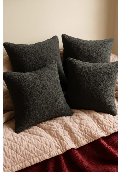 4'lü 45X45 Kuzu Peluş Çift Taraflı Dekoratif Modern Yıkanabilir Kırlent Kılıfı,yastık Kılıfı indirimleri