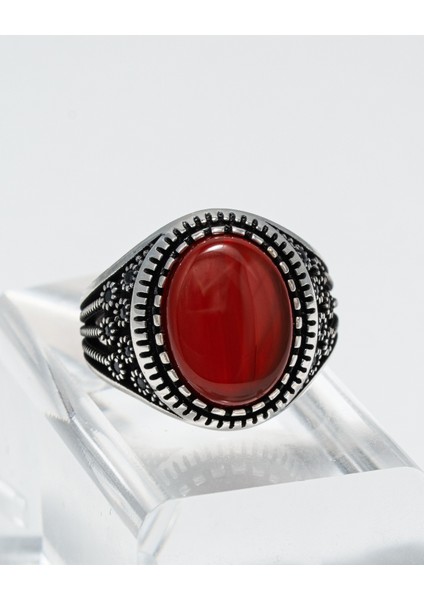 Akik Taşlı 925 Ayar Gümüş Erkek Yüzük – Asil ve Etkileyici Tasarım fiyatları