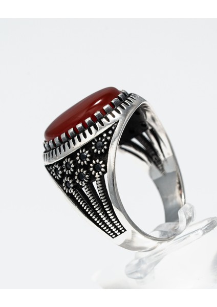 Akik Taşlı 925 Ayar Gümüş Erkek Yüzük – Asil ve Etkileyici Tasarım fırsatları