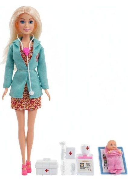 Aksesuarlı Model Bebek Doktor Seti - 115225A (Lisinya)