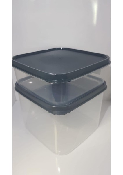 Sızdırmaz, Kilitli Kapaklı, Çok Renkli, Hava Geçiirmez, Kuru Gıda, Çerez, Plastik, Saklama Kabı Seti, ( 3&apos;lü)