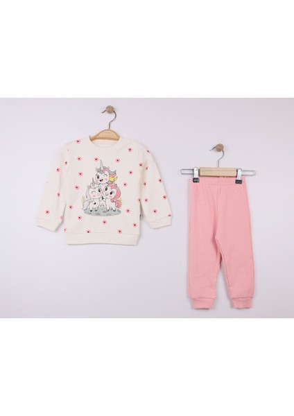 Unicorn Baskılı Kız Bebe Takım