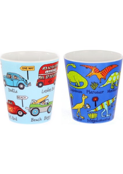 2'li Melamin Alıştırma Bardağı (Cars & Dino)
