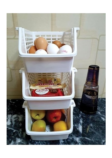 5 Adet Çok Amaçlı Katlı Geçmeli Organizer, Pratik Dolap Içi Lavabo Altı Evye-Tezgah Üstü Buzdolabı Mutfak Çamaşır Makinesi Ev Düzenleyici Plastik Sepet (5 Adet - ) modelleri