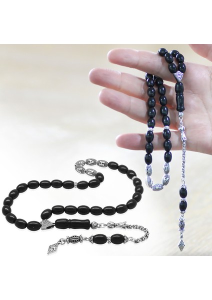 Kararmaz Metal Arnavut Zincir Püsküllü Arpa Kesim Isme Özel Yazılı Rus Oltu Tesbih modelleri