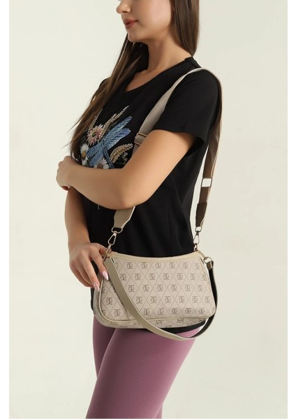 Desenli Kadın El ve Omuz Çantası