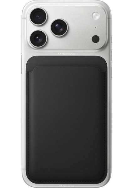 Magsafe Cüzdan ve 17/16/15/14/13/12 Serisi Pro/pro Max/plus/air Uyumlu, Güçlü Manyetik Rfıd Korumalı Vegan Deri Kartlık – Siyah